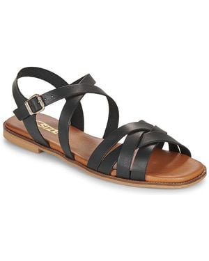 So Size Flat Sandals Marietta - Black