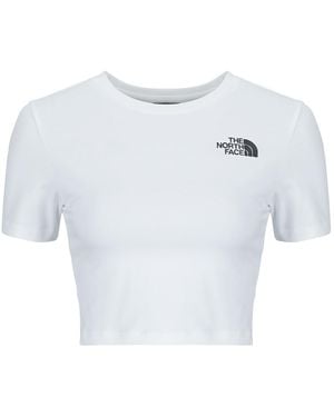 The North Face T Shirt S/s Essential Cropped Slim Tee - Blue