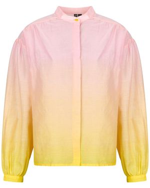 Pieces Shirt Pcbibiane Ls Wvn Shirt - Orange
