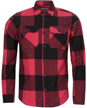 Jack & Jones Long Sleeved Shirt Jjedarren Buffalo Overshirt Ls - Red
