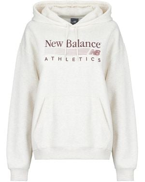 New Balance Hoodies Trackside Fleece Hoodie - White