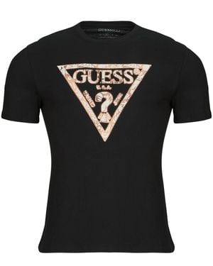Guess T Shirt Cn Triangle Tee - Black