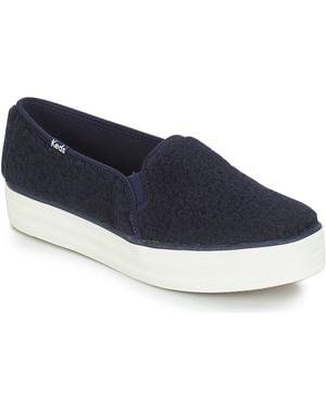 Keds Triple Decker Faux Shearling Women's Slip-ons (shoes) In Multicolour - Blue