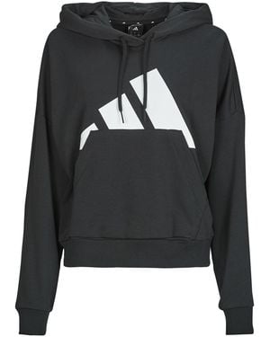 adidas Sweatshirt Essentials Big Logo French Terry Loose Hoodie - Black