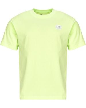 New Balance T Shirt Woven Label T-shirt - Yellow
