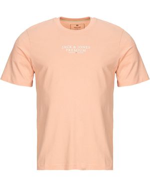 Jack & Jones T Shirt Jprbluarchie Ss Tee Crew - Pink