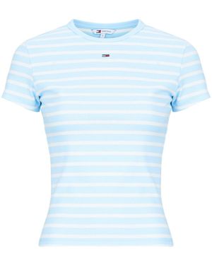 Tommy Hilfiger T Shirt Tjw Slim Essential Rib Ss Ext - Blue