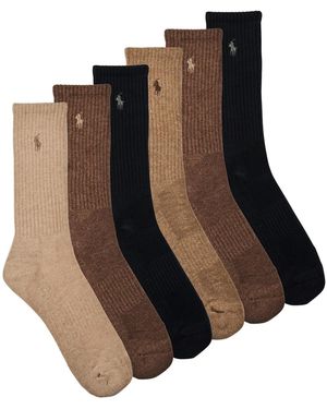 Polo Ralph Lauren Socks Casual Crew-ankle-3 Pack - Brown