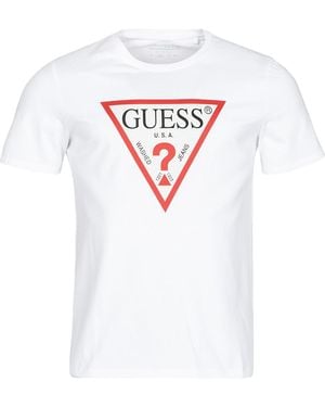 Guess Logo T Shirt - White