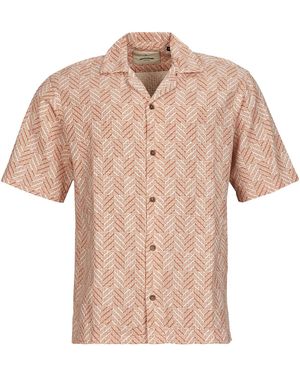 Jack & Jones T Shirt Jprbluvincent Print Resort S/s Shirt Sn - Brown