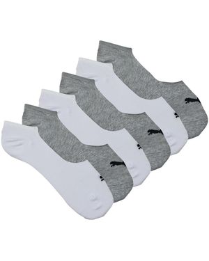 PUMA Socks Unisex Footie Ecom Pack De 6 - Grey