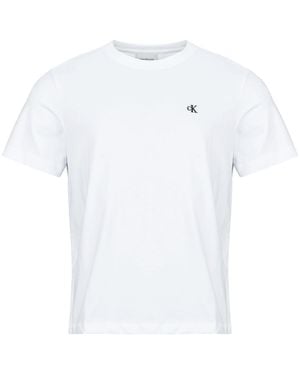 Calvin Klein T Shirt Ss Easy Monogram Tee - White