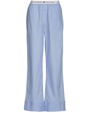 Tommy Hilfiger Pyjama Bottoms Stripe Poplin Trousers (ext.sizes) - Blue