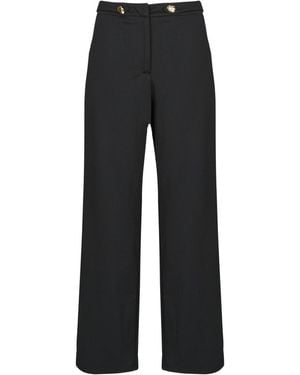Vila Wide Leg / Harem Trousers Viperi Rw Button Detail Wide - Black