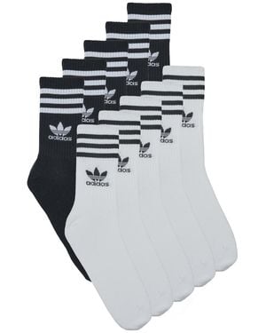 adidas Socks 3-stripes Crew Socks 10 Pairs - White