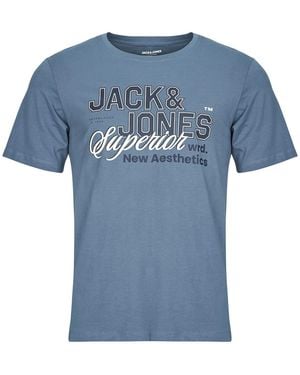 Jack & Jones T Shirt Jjelogo Tee Ss - Blue