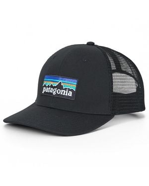 Patagonia Cap P-6 Logo Trucker Hat - Black