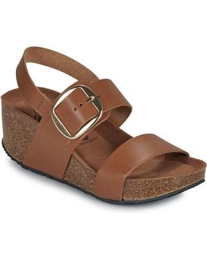 Plakton Wedge Sandals So Rem - Brown