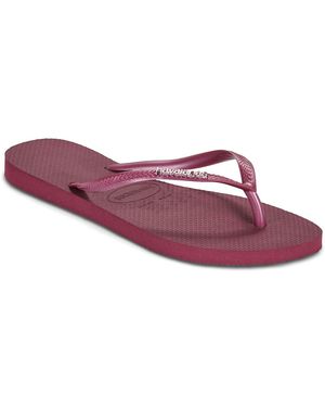 Havaianas Flip Flops / Sandals (shoes) Slim Logo Metallic - Purple