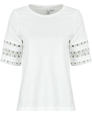 Vero Moda T Shirt Vmivacy 2/4 O-neck Top - White