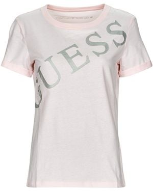Guess T Shirt Ss Cn Benita Tee - White