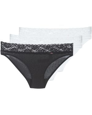 DIM Coton Feminine X4 Knickers/panties - Grey