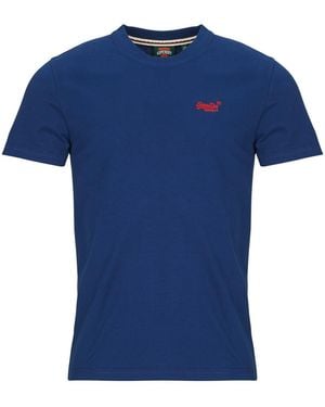 Superdry T Shirt Essential Logo Emb Tee - Blue