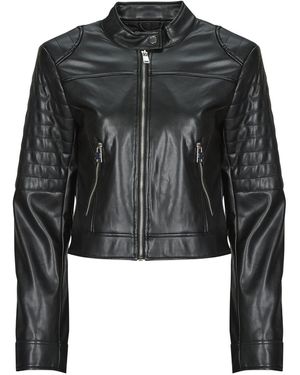 ONLY Leather Jacket Onlsaramy - Black