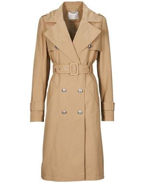 Guess Trench Coat Ls Jade Belted Trench - Natural