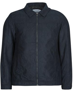 Jack & Jones Leather Jacket Jjedylan - Blue