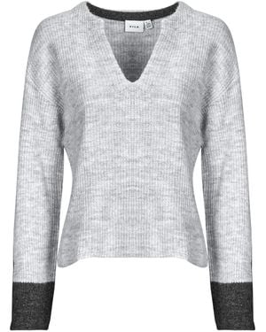 Vila Jumper Vialva V-neck - Grey