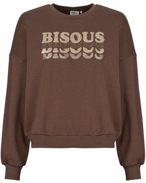 ONLY Sweatshirts Onladele L/s O-neck - Brown