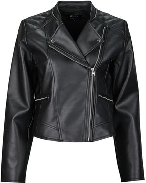 ONLY Leather Jacket Onljill Faux Leather Biker - Black