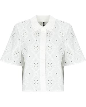 Vero Moda Blouse Vmeliza Short 2/4 Sleeve Shirt - White
