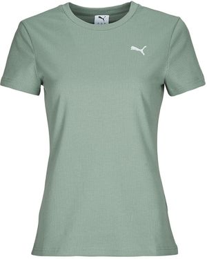 PUMA T Shirt Ess Elevated Rib Tee - Green