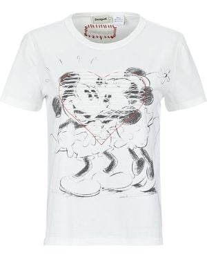 Desigual T Shirt Core Mickey - White