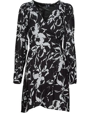 Vero Moda Dress Vmpolliana Ls Short Dress Wvn - Black