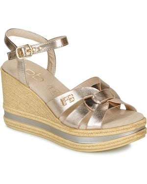 Les Petites Bombes Wedge Sandals Leana - Metallic