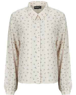 Pieces Shirt Pcjollie Ls Shirt - Grey
