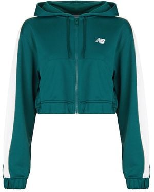 New Balance Hoodies Interlock Full Zip - Green