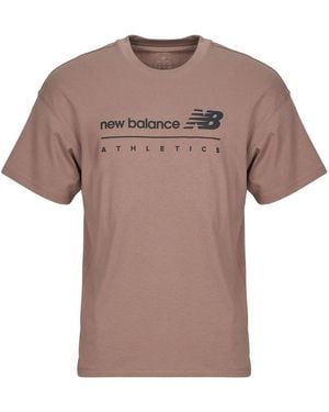 New Balance T Shirt Linear Graphic T-shirt - Brown