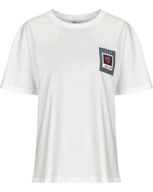 Pieces T Shirt Pceloise Ss Emb - White