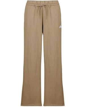 adidas Tracksuit Bottoms Essentials Small Logo Feel Cosy Open-hem Joggers - Natural