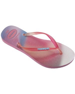 Havaianas Flip Flops / Sandals (shoes) Slim Metallic Rainbow - Purple