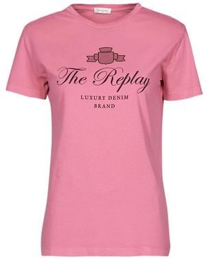 Replay W3572a T Shirt - Pink