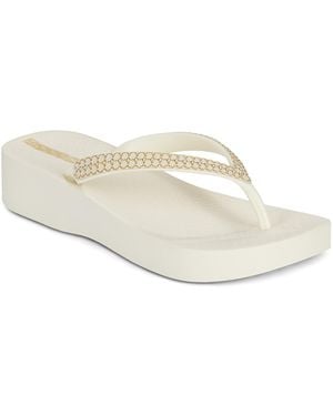 Ipanema Flip Flops / Sandals (shoes) Mesh Xi Plat Fem - White