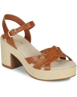 Les Petites Bombes Wedge Sandals Louane - Brown