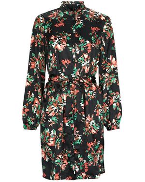 Vero Moda Dress Vmcana L/s Abk Shirt Dress Wvn Btq - Black