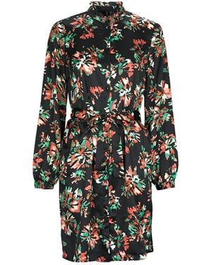 Vero Moda Dress Vmcana L/s Abk Shirt Dress Wvn Btq - Black