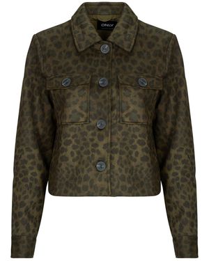 ONLY Jacket Onlmoon Aop Fauxsuede - Green